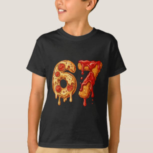67 Six Seven 6-7 Pizza & Chicken Nugget - Kinder-B T-Shirt