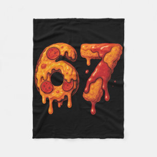 67 Six Seven 6-7 Pizza Und Chicken Nugget Hirnverr Fleecedecke