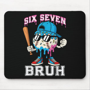 67 Six Seven Baseball Eis Drip Nummer 67 Pla Mousepad