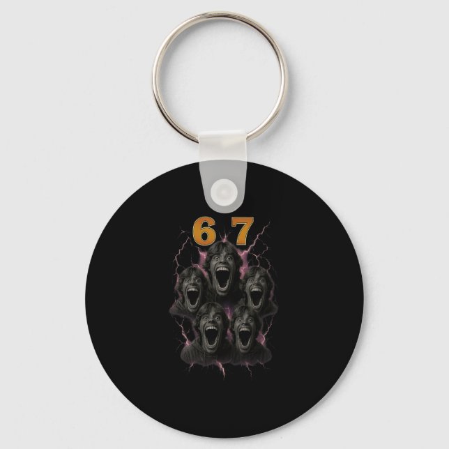 67 Six Seven Bootleg 6 7 Meme Design Lustig 6 7 1  Schlüsselanhänger (Vorderseite)