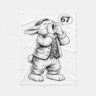 67 Six Seven Bruh Bunny für Kinder Mädchen Jungen Fleecedecke