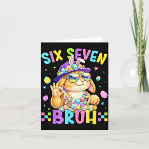 67 Six Seven Bruh Bunny für Kinder Mädchen Jungen  Karte