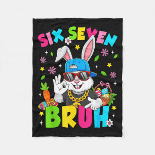 67 Six Seven Bruh Bunny Kaninchen Gesicht Sungles Fleecedecke