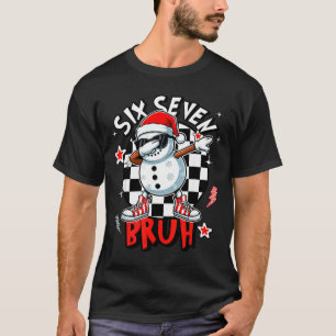67 Six Seven Bruh Lustiger Schneemann Weihnachten T-Shirt