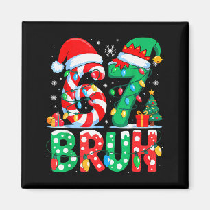 67 Six Seven Bruh Lustiges Weihnachten 6 7 Meme Mä Magnet