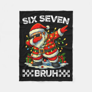 67 Six Seven Bruh Lustiges Weihnachten Dabbing San Fleecedecke