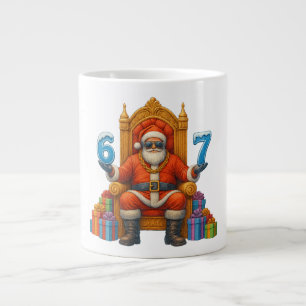67 Six Seven Bruh Weihnachtsmann Benutzerdefiniert Jumbo-Tasse