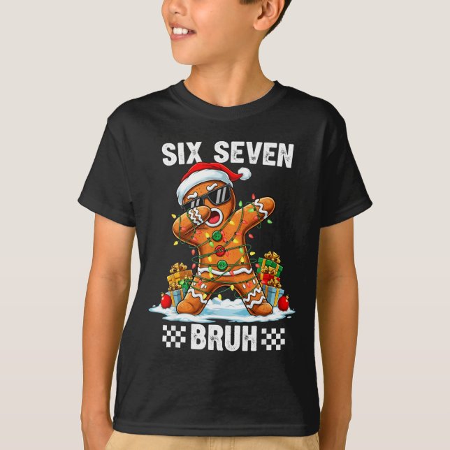 67 Six Seven Burh Christmas Gingerbread 6 7 Meme M T-Shirt (Vorderseite)