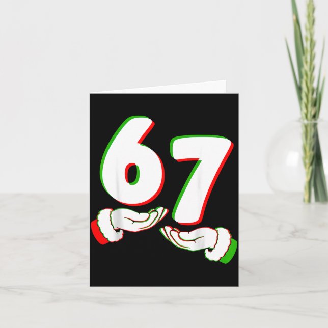 67 Six Seven Burh Funny Christmas 6 7 Meme Men Wom Karte (Vorderseite)