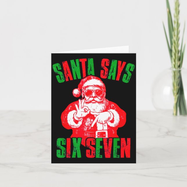 67 Six Seven Burh Funny Christmas 6 7 Meme Men Wom Karte (Vorderseite)