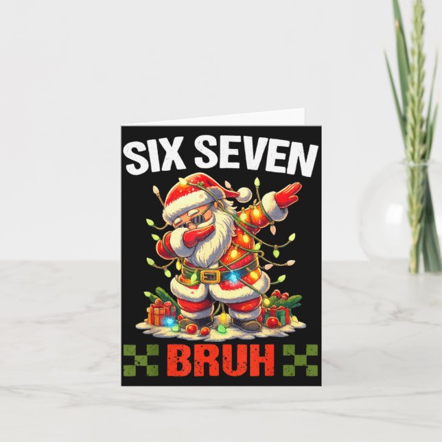 67 Six Seven Burh Funny Christmas 6 7 Meme Men Wom Karte (Vorderseite)