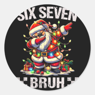 67 Six Seven Burh Lustiges Weihnachten 6 7 Meme Mä Runder Aufkleber