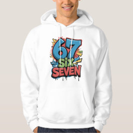 67 Six Seven Colorful Pop Art Graphic Tee for Fun 