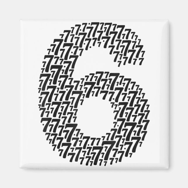 67 Six Seven Cool passendes 6 und 7 Design Lustig  Magnet (Vorne)
