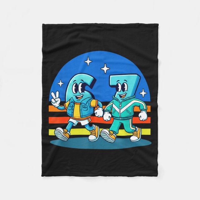 67 Six Seven Fun Meme Funny Design Kids School  Fleecedecke (Vorderseite)