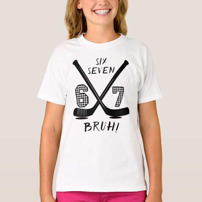 67 Six Seven Funny Meme Brain Rot Meme T-Shirt (Vorderseite)