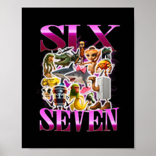 67 Six Seven Geburtstags Meme Viral Italienischer  Poster