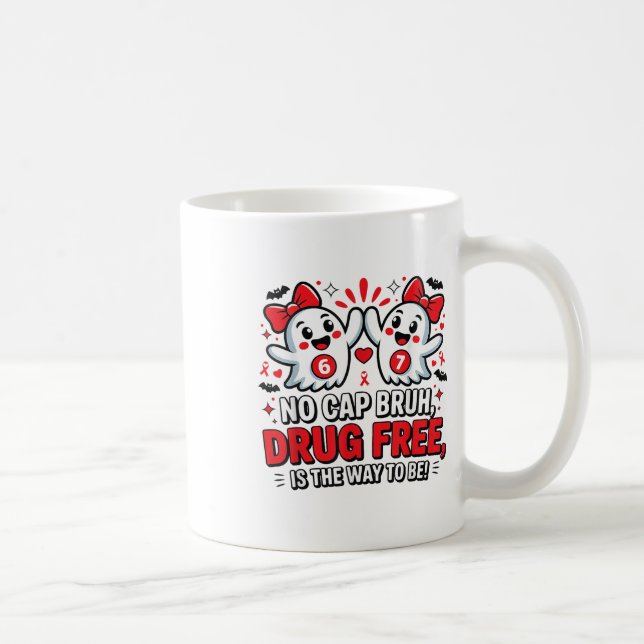 67 Six Seven Geist - Kein Cap Bruh Drogenfrei Ist  Kaffeetasse (Rechts)