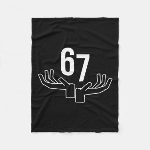 67 Six Seven Handgesten-Meme Fleecedecke
