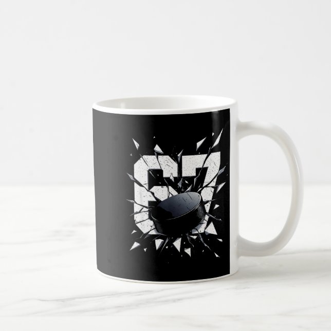 67 Six Seven Hockey Gen Alpha Brainrot Meme  Kaffeetasse (Rechts)