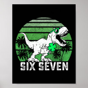 67 Six Seven Lustig 6 7 Frohen St Patricks Day Tod Poster