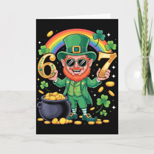 67 Six Seven Lustig 6 7 Meme St Patricks Day Lepre Karte
