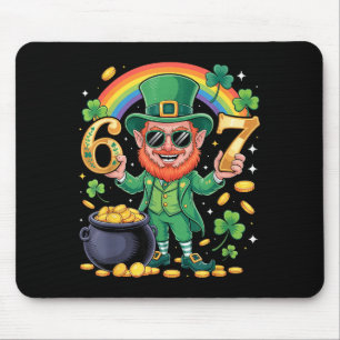 67 Six Seven Lustig 6 7 Meme St Patricks Day Lepre Mousepad