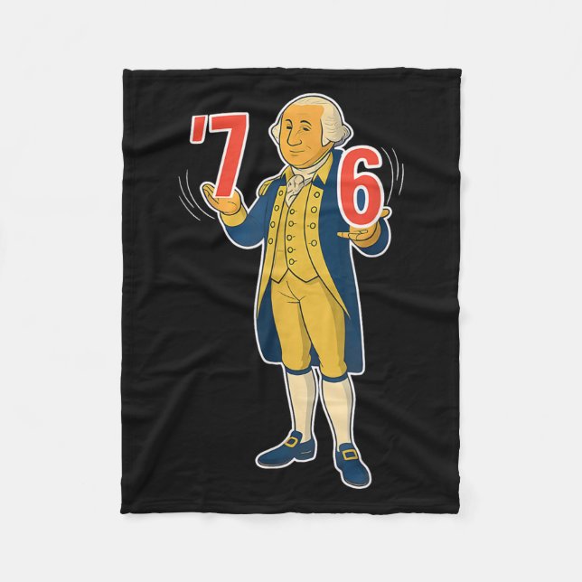 67 Six Seven Lustiger George Washington Meme  Fleecedecke (Vorderseite)