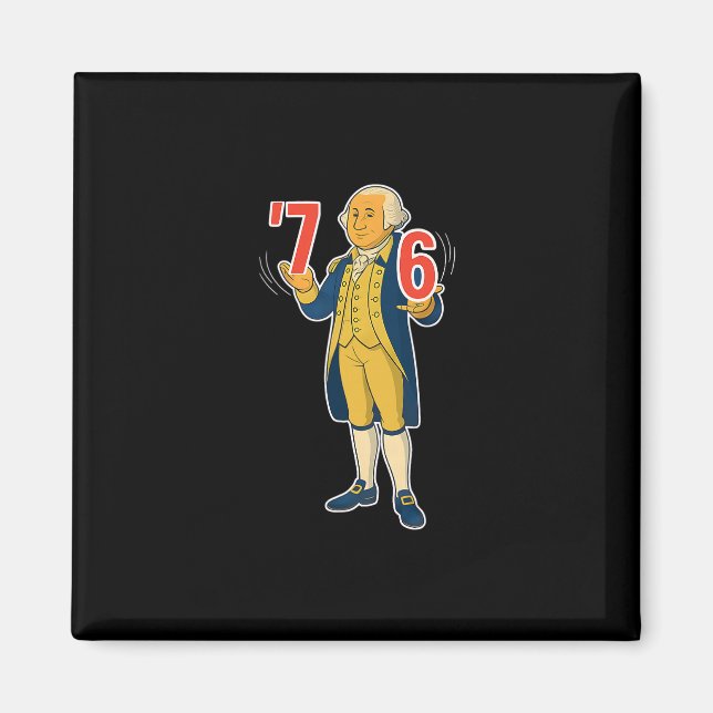 67 Six Seven Lustiger George Washington Meme  Magnet (Vorne)