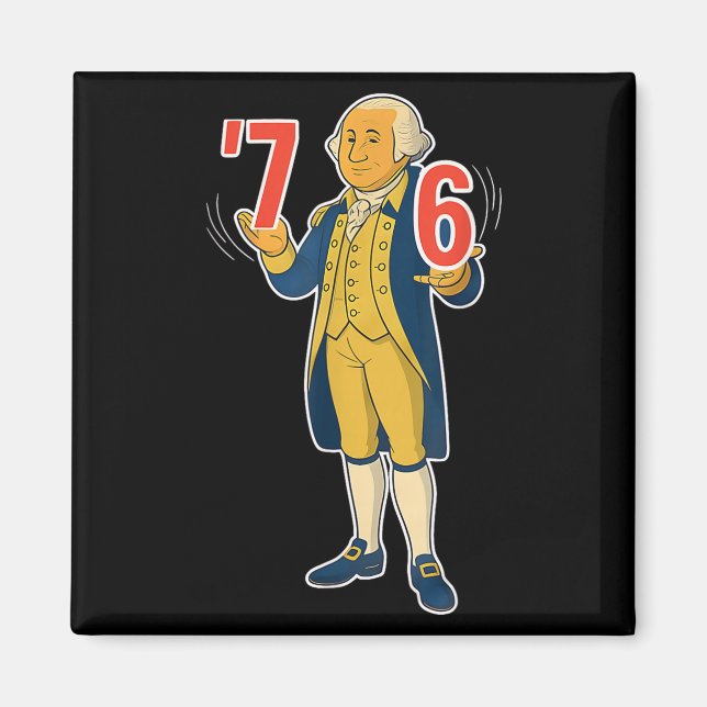 67 Six Seven Lustiger George Washington Meme  Magnet (Vorne)