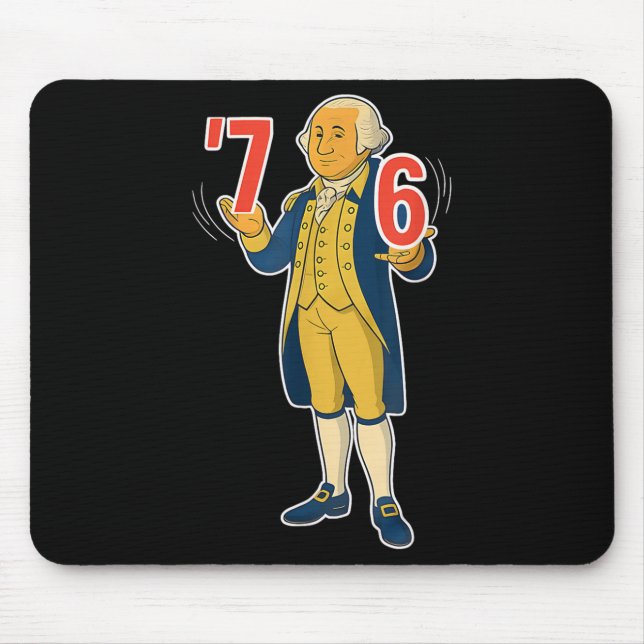 67 Six Seven Lustiger George Washington Meme  Mousepad (Vorne)