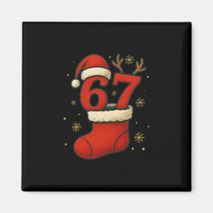67 Six Seven Lustiges Gen Alpha Meme Weihnachten 2 Magnet