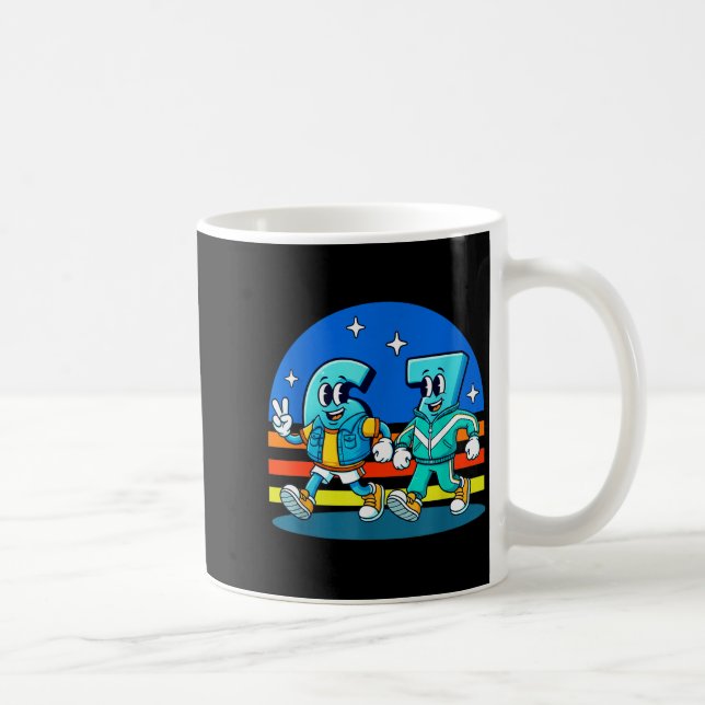 67 Six Seven Lustiges Meme Lustiges Design Kinder  Kaffeetasse (Rechts)