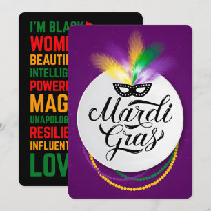 67 Six Seven Mardi-Gras Black History 2026 Feiertagskarte
