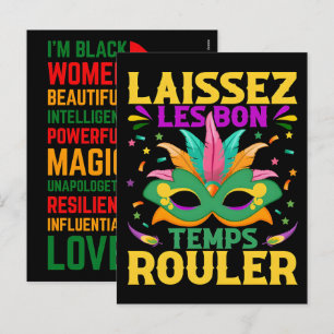 67 Six Seven Mardi-Gras Black History 2026 Feiertagspostkarte
