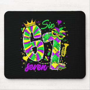 67 Six Seven Mardi Gras Karneval New Orleans Fleur Mousepad