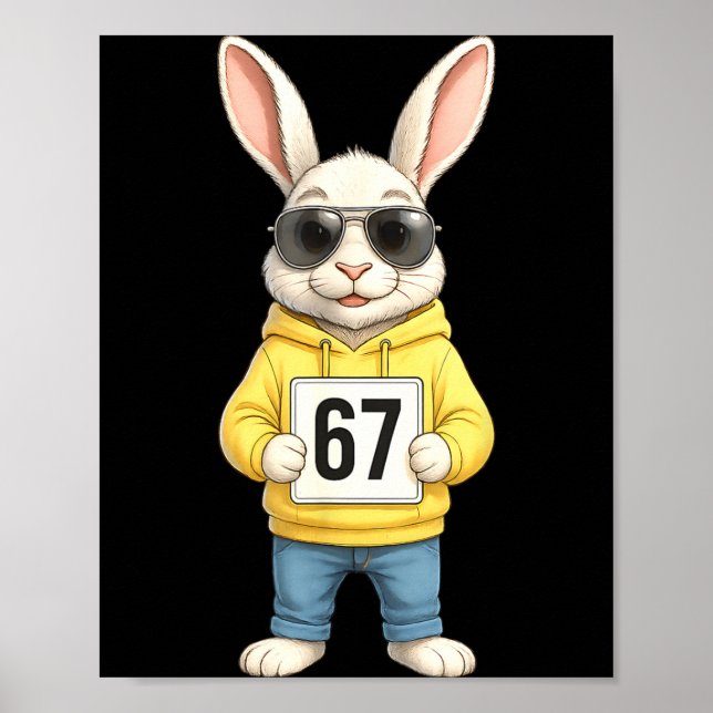67 Six Seven Meme 6 7 Funny Easter Day For Boys Me Poster (Vorne)