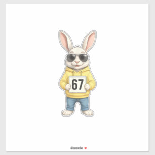 67 Six Seven Meme 6 7 Lustiger Ostertag für Jungen Aufkleber