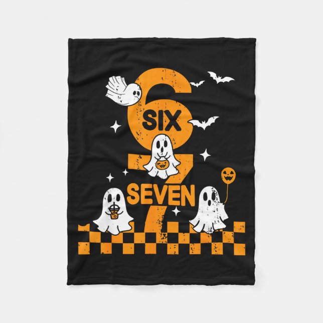 67 Six Seven Meme 6 7 Paar passendes Halloween Kos Fleecedecke (Vorderseite)