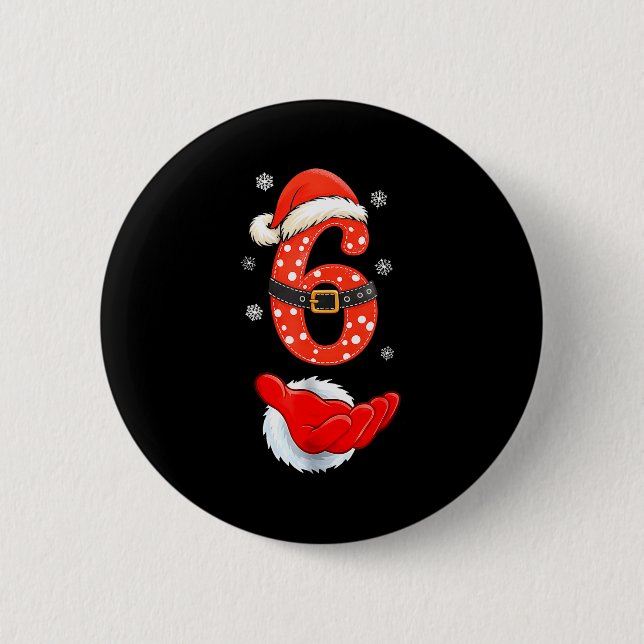 67 Six Seven Meme Couple Matching Christmas  Button (Vorderseite)