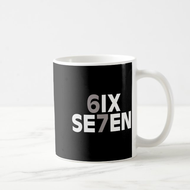 67 Six Seven Meme Funny Gen Alpha Slang Teens Kids Kaffeetasse (Rechts)
