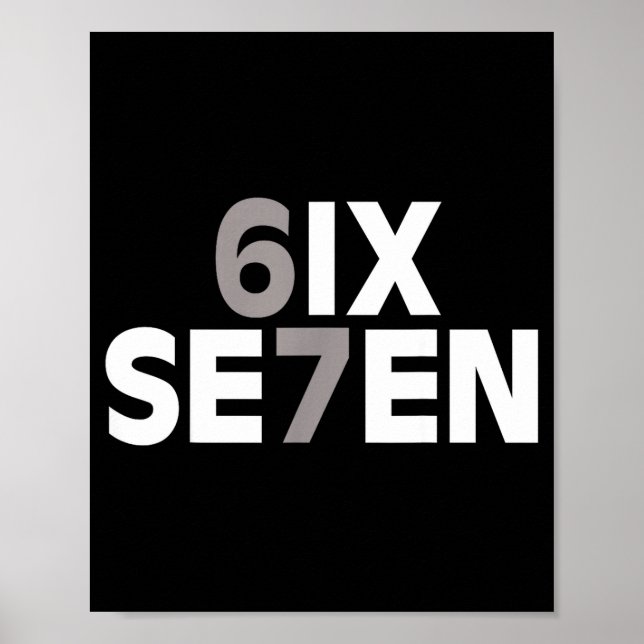 67 Six Seven Meme Funny Gen Alpha Slang Teens Kids Poster (Vorne)