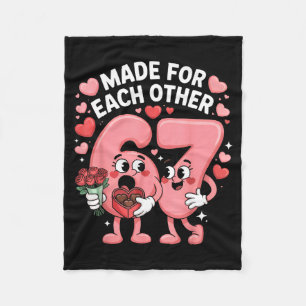 67 Six Seven Meme Gen Alpha Valentinstag Kokette Fleecedecke