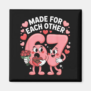 67 Six Seven Meme Gen Alpha Valentinstag Kokette Magnet