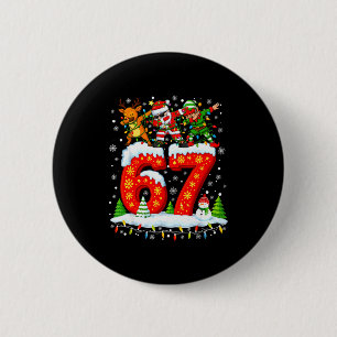 67 Six Seven Meme Gen Alpha Weihnachten Santa Elf  Button