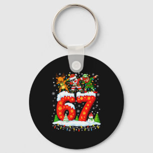67 Six Seven Meme Gen Alpha Weihnachten Santa Elf Schlüsselanhänger