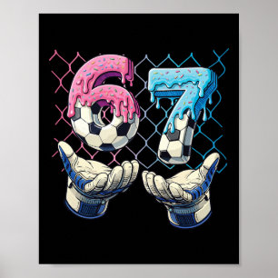 67 Six Seven Meme Kinder Jungen 67 Fußball Lustig Poster