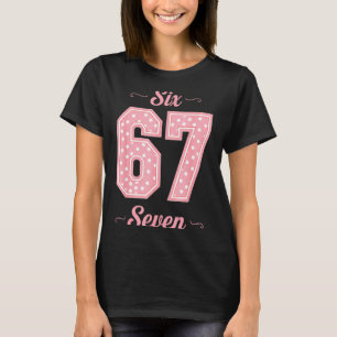 67 Six Seven Meme Lustig Gen Alpha Slang Kinder Mä T-Shirt