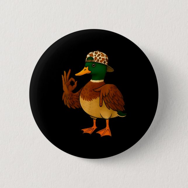 67 Six Seven Meme Mallard Duck Hunting Season Boy  Button (Vorderseite)