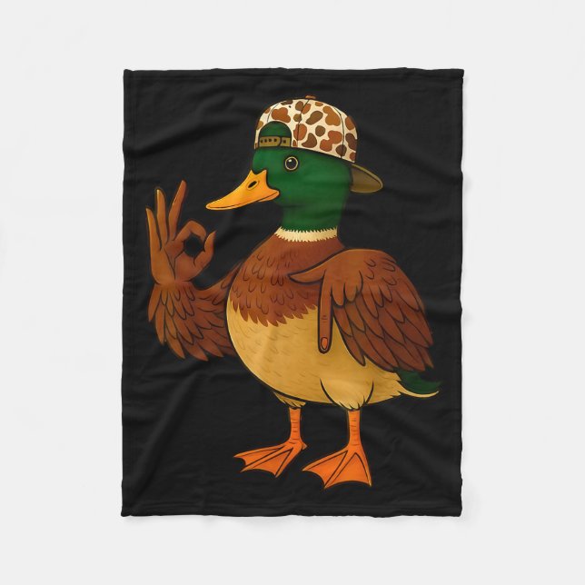 67 Six Seven Meme Mallard Duck Hunting Season Boy  Fleecedecke (Vorderseite)